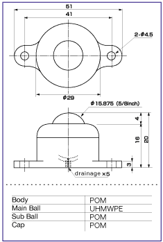 ISB Ball Transfer IP-16B