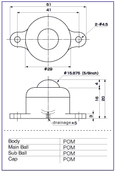 ISB Ball Transfer IP-16W