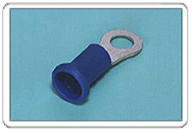 Ring tongue terminal (R-type, Vinyl-insulated with copper sleeve) (Medium size)