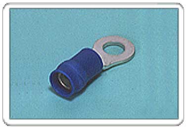 Ring tongue terminal (R-type, Vinyl-insulated with copper sleeve) (flared)