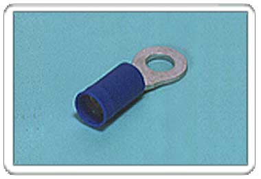 Ring tongue terminal (R-type, Vinyl-insulated with copper sleeve) (straight)