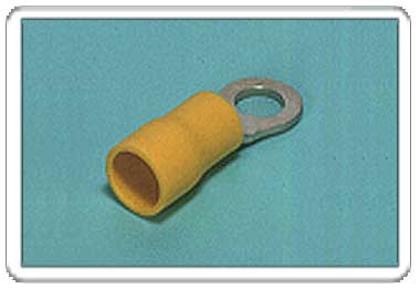 Ring tongue terminal (R-type, Vinyl-insulated) (flared)